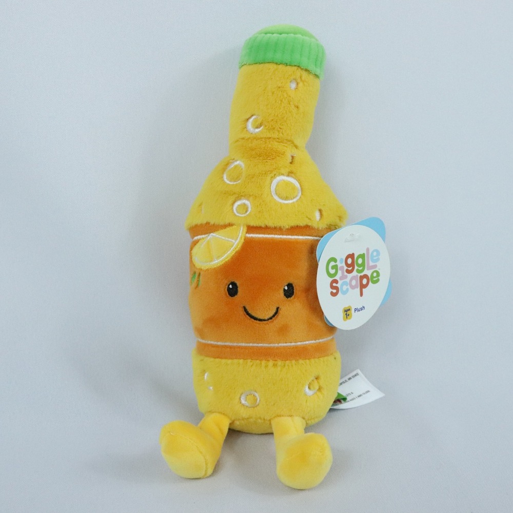 Target Gigglescape Orange Soda Bottle Plush Stuffed Drink New with Tags